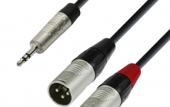 Cablu audio Y Adam Hall 4Star Y TRS3.5-2XLRm 1.8m