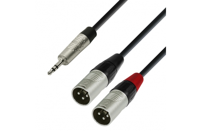 Cablu audio Y Adam Hall 4Star Y TRS3.5-2XLRm 1.8m