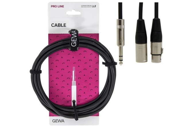 Cablu audio Y Gewa Insert cable Pro Line VE5 1.5m