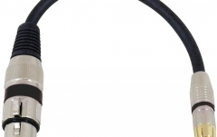 Cablu balansat adaptor Omnitronic Adaptercable XLR(F)/RCA(M) 0.2m bk