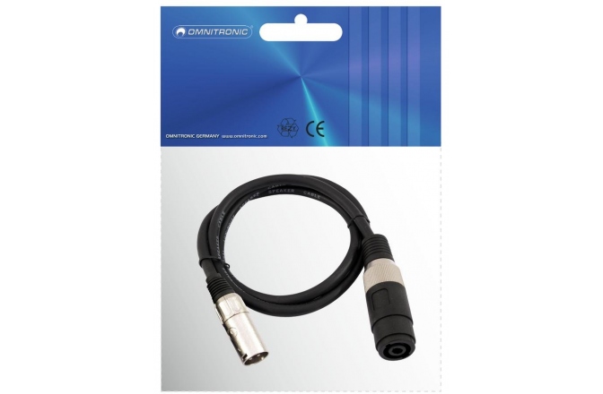 Cablu boxe pasive Omnitronic Adaptercable Speaker(F)/XLR(M) 1m bk