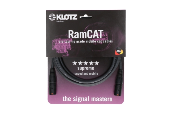 highly flexible RamCAT network cable for the use on the road - blackCAT5e (S/UTP) / etherCON - etherCON - blister - 0.5 m highly flexible RamCAT network cable for the use on the road - blackCAT5e (S/UTP) / etherCON - etherCON - blister - 0.5 m