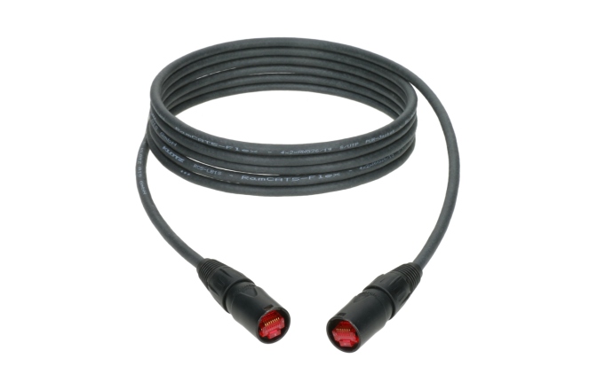 Cablu CAT5e exterior Klotz highly flexible RamCAT network cable for the use on the road - blackCAT5e (S/UTP) / etherCON - etherCON - cable carrier - 5 m