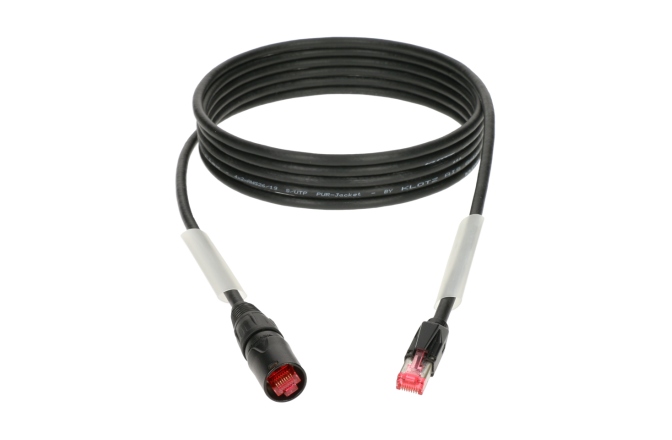 Cablu CAT5e exterior Klotz highly flexible RamCAT network cable for the use on the road - blackCAT5e (S/UTP) / etherCON - RJ45 - 2x transparent - 50 m