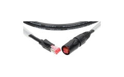 Cablu CAT5e exterior Klotz highly flexible RamCAT network cable for the use on the road - blackCAT5e (S/UTP) / etherCON - RJ45 - 2x transparent - 50 m