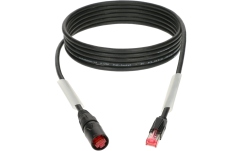Cablu CAT5e exterior Klotz highly flexible RamCAT network cable for the use on the road - blackCAT5e (S/UTP) / etherCON - RJ45 - 2x transparent - 60 m