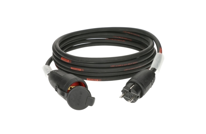 Cablu cauciuc exterior Klotz TITANEX H07RN-F power cable 3G 2.5 mm²Schuko M/F - solid rubber - 10 A - 60 m