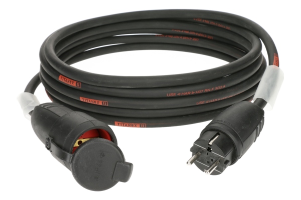 TITANEX H07RN-F power cable 3G 2.5 mm²Schuko M/F - solid rubber - 16 A - 5 m TITANEX H07RN-F power cable 3G 2.5 mm²Schuko M/F - solid rubber - 16 A - 5 m