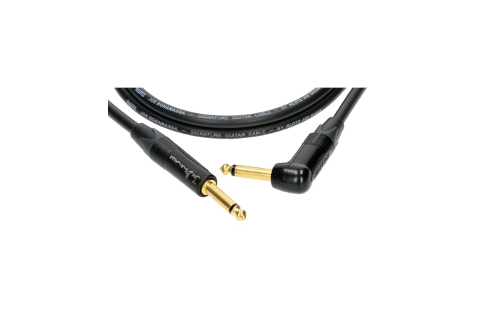 Cablu chitară high-end Klotz Joe Bonamassa high end guitar cable - 3 m - black - straight - angled