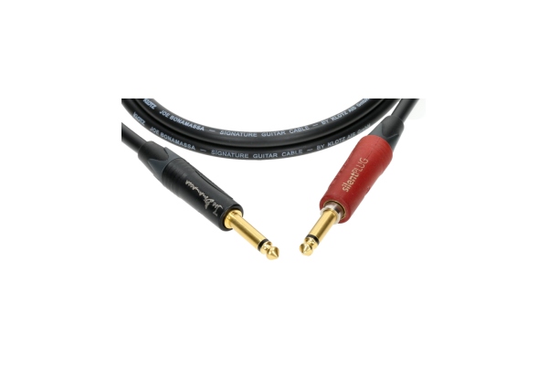 Joe Bonamassa high end guitar cable - 4.5 m - black + red - straight - straight (SilentPlug)