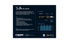 Cablu chitară high-end Klotz Joe Bonamassa high end guitar cable - 4.5 m - black - straight - angled