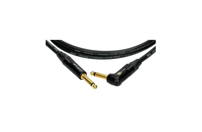 Cablu chitară profesional Klotz LaGrange supreme guitar cable - 9 m - straight - angled - gold-plated