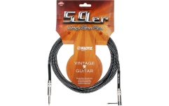 Cablu chitară vintage Klotz '59 pro Vintage guitar cablejack plugs: straight - angled - 3 m
