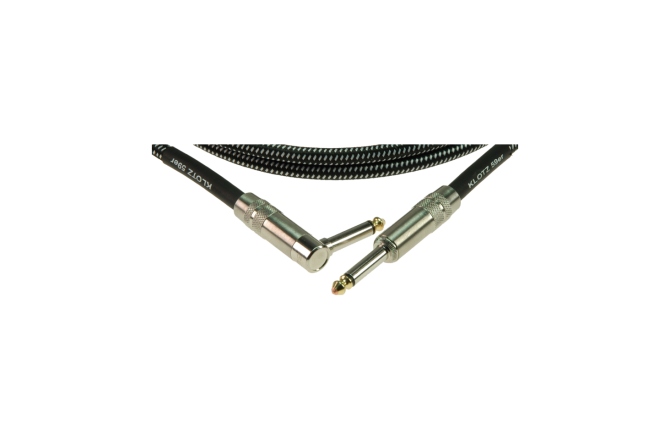 Cablu chitară vintage Klotz '59 pro Vintage guitar cablejack plugs: straight - angled - 3 m