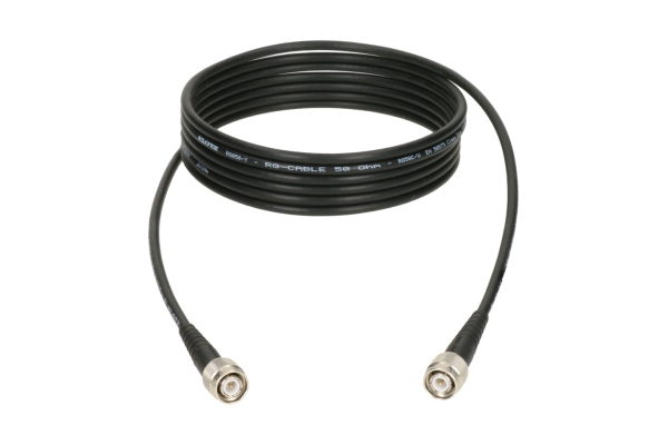 flexible 50 ohms coax cable - RG58C/Uwith TNC plugs by Damar & Hagen - 5 m