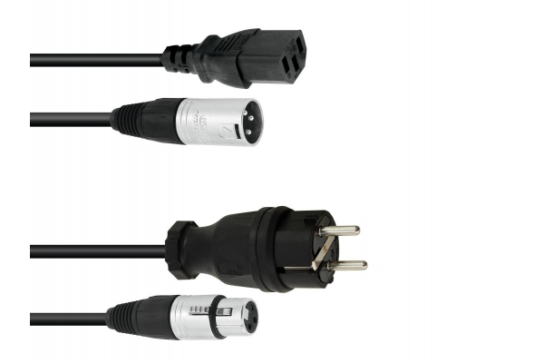 Combi Cable Safety Plug/XLR 15m