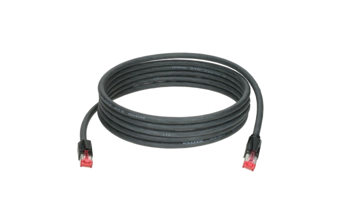 Cablu date dublu ecranat Klotz flexible, double shielded Ram CAT network cable with AWG24 solid conductorCAT5e (SF/UTP) / RJ45 - RJ45 - 3 m