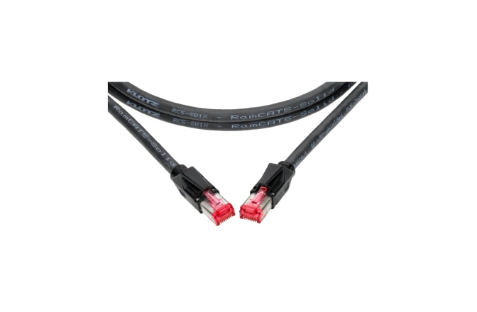 Cablu date dublu ecranat Klotz flexible, double shielded Ram CAT network cable with AWG24 solid conductorCAT5e (SF/UTP) / RJ45 - RJ45 - 5 m