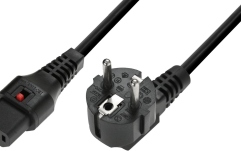 Cablu de alimentare P&H London IEC Power Cable locking 3x1.0 1m bk