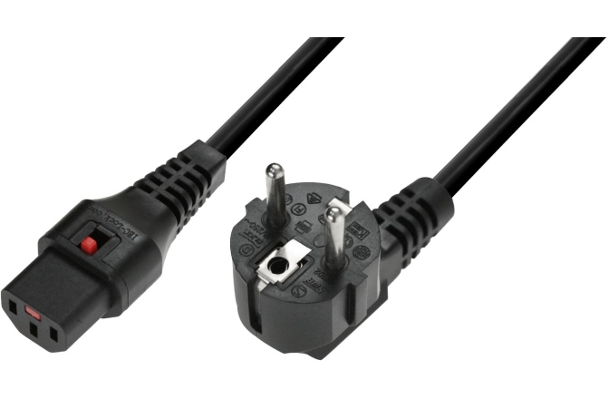 Cablu de alimentare P&H London IEC Power Cable locking 3x1.0 1m bk