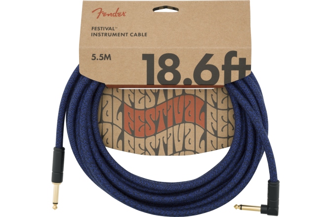 Cablu de instrument/chitară Fender Festival Instrument Cable 5.5m - Blue Dream