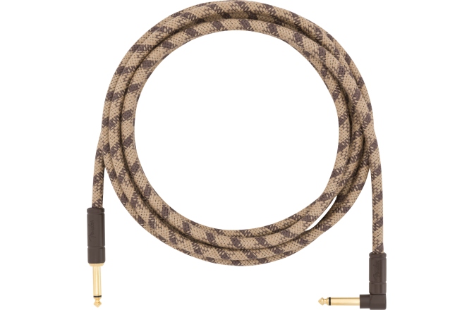 Cablu de instrument/chitară Fender Festival Instrument Cable Straight/Angle 3m Pure Hemp Brown Stripe