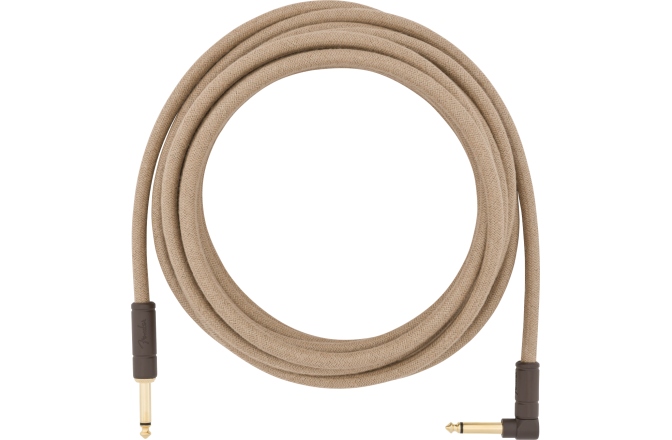 Cablu de instrument/chitară Fender Festival Instrument Cable Straight/Angle 5.5m Pure Hemp Natural