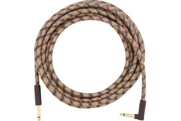 Festival Instrument Cable Straight/Angle 5.6m Pure Hemp Brown Stripe