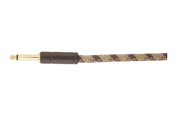 Cablu de instrument/chitară Fender Festival Instrument Cable Straight/Angle 5.6m Pure Hemp Brown Stripe