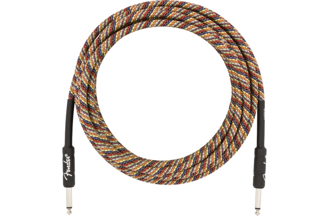 Cablu de instrument/chitară Fender Festival Instrument Cable Straight/Straight 5.5m Pure Hemp Rainbow