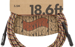 Cablu de instrument/chitară Fender Festival Instrument Cable Straight/Straight 5.5m Pure Hemp Rainbow