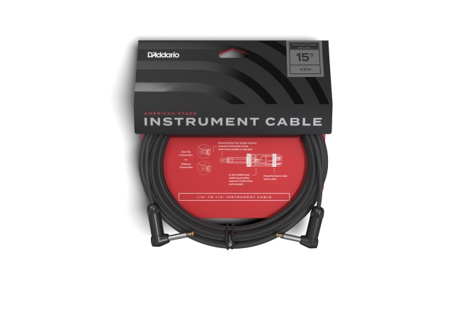 Cablu de instrument Daddario American Stage Instrument Cable Right to Right 4.57 m