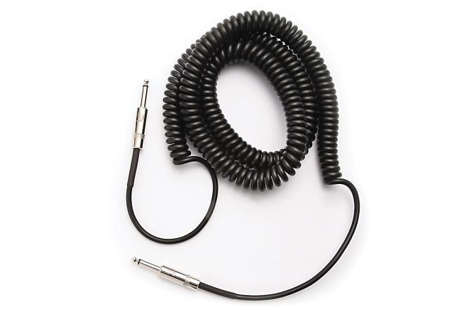 Cablu de instrument Daddario Custom Series Coiled Instrument Cable Black 9.14 m