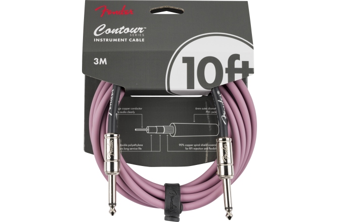 Cablu de instrument Fender Contour Burgundy Mist 3m (10')