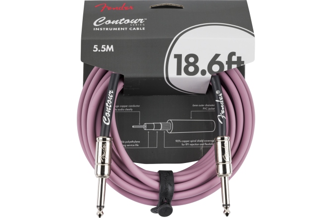 Cablu de instrument Fender Contour Burgundy Mist 5,5m (18.6')