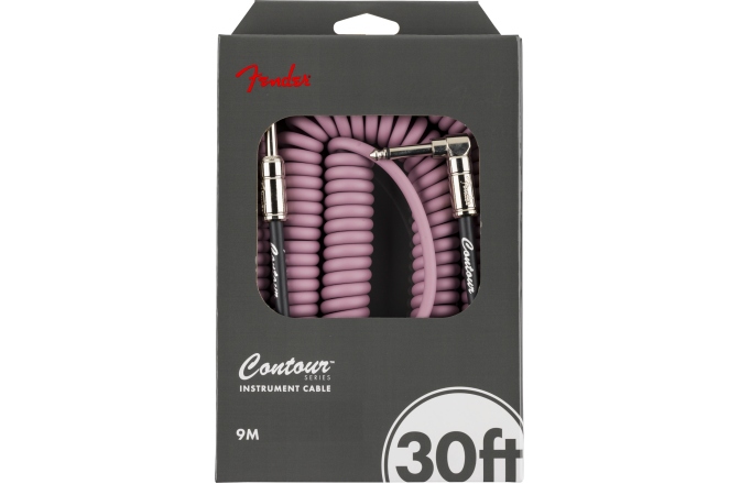 Cablu de instrument Fender Contour Coiled Burgundy Mist 9m (30')