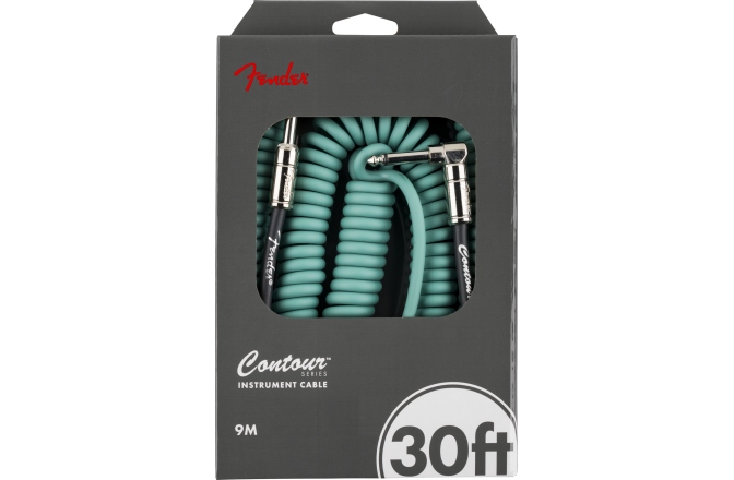 Cablu de instrument Fender Contour Coiled Sherwood Green 9m (30')	