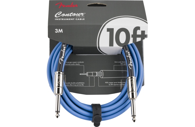Cablu de instrument Fender Contour Lake Placid Blue 3m (10')
