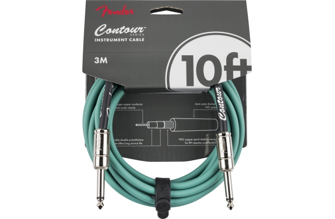 Cablu de instrument Fender Contour Sherwood Green 3m (10') 