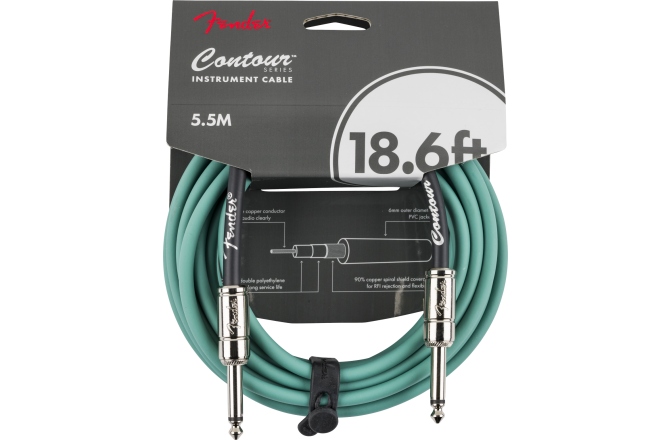 Cablu de instrument Fender Contour Sherwood Green 5,5m (18.6')