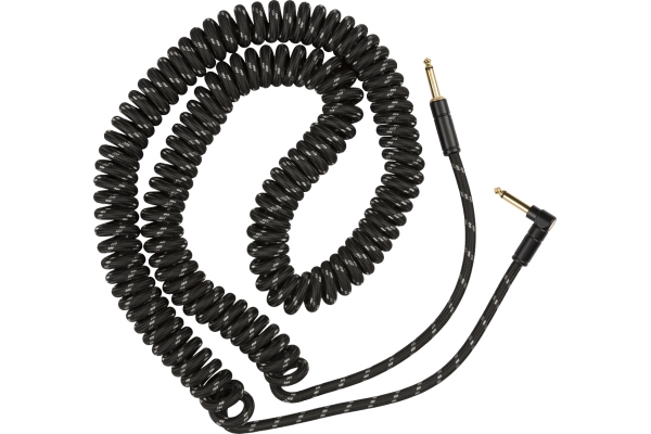 Deluxe Coil Cable 30' Black Tweed
