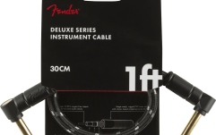 Cablu de Instrument Fender Deluxe Series Instrument Cable Angle/Angle 1' Black Tweed