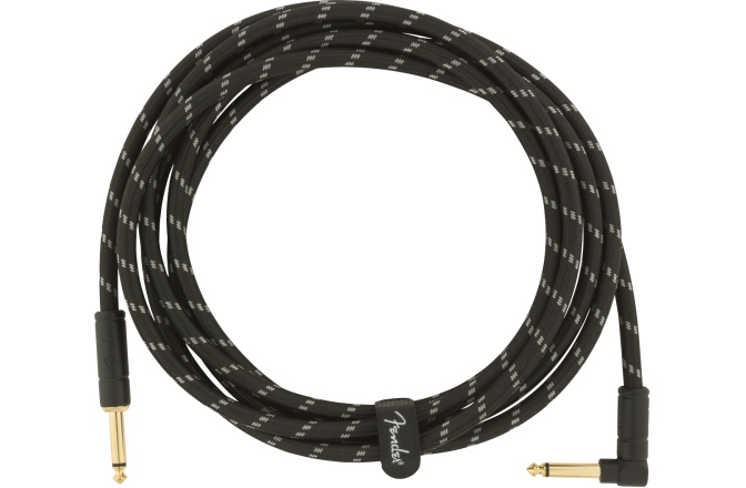 Cablu de Instrument Fender Deluxe Series Instrument Cable Straight/Angle 10' Black Tweed