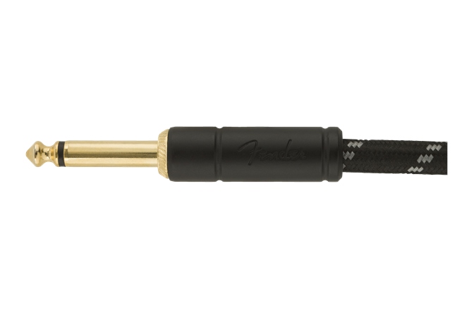 Cablu de Instrument Fender Deluxe Series Instrument Cable Straight/Angle 25' Black Tweed