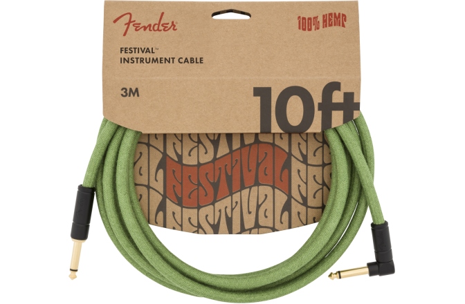 Cablu de Instrument Fender Festival Instrument Cable 3m - Green