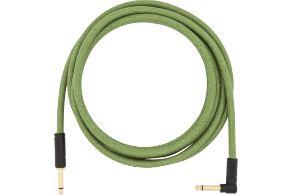 Festival Instrument Cable Straight/Angle 10' Pure Hemp Green