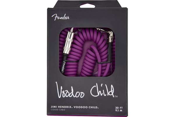 Hendrix Voodoo Child Coil Instrument Cable Straight/Angle 30' Purple
