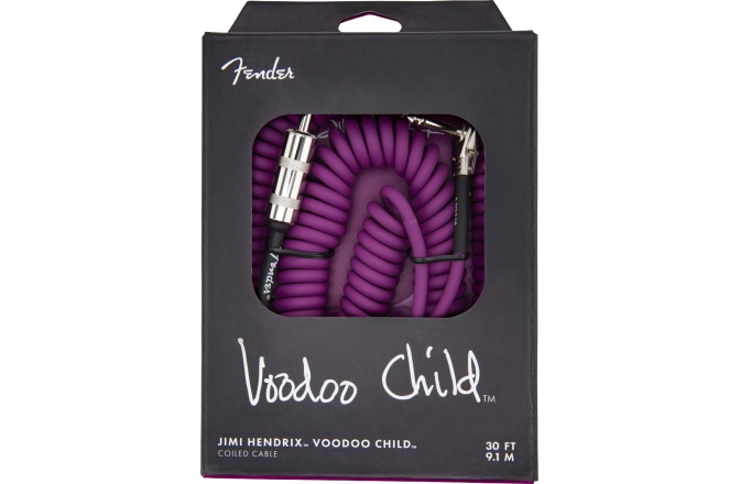 Cablu de Instrument Fender Hendrix™ Voodoo Child™ Coil Instrument Cable Straight/Angle 30' Purple