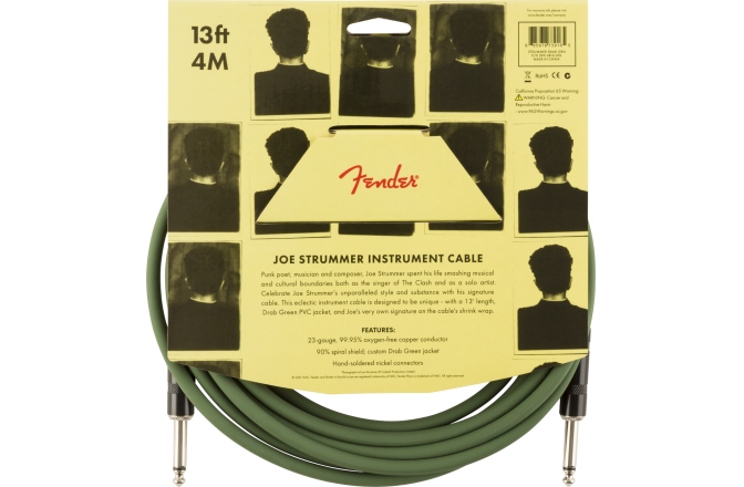 Cablu de Instrument Fender Joe Strummer Pro 13' Instrument Cable Drab Green