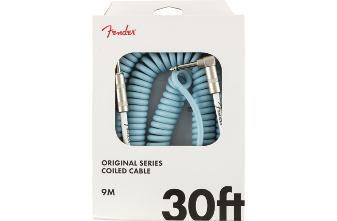Cablu de Instrument Fender Original Series Coil Cable Straight-Angle 30' Daphne Blue